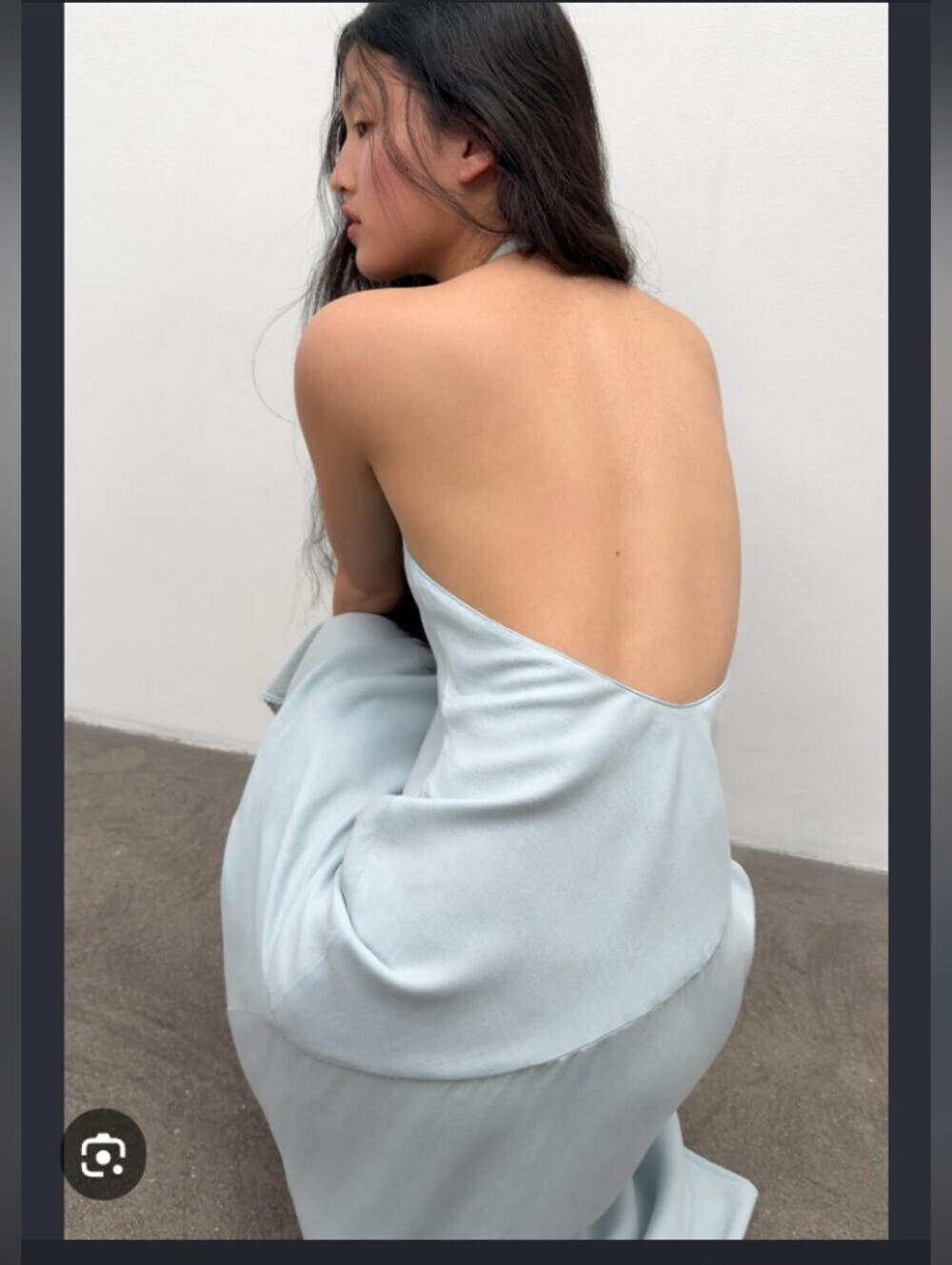 Zara Pale Blue Halter Maxi Dress - Picture 4 of 4